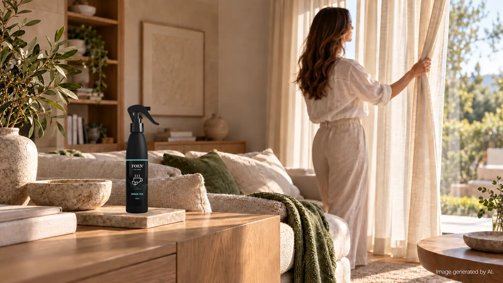 Perfumy do wnętrz w sprayu FOEN Green Tea - szybki sposób na świeży zapach w domu