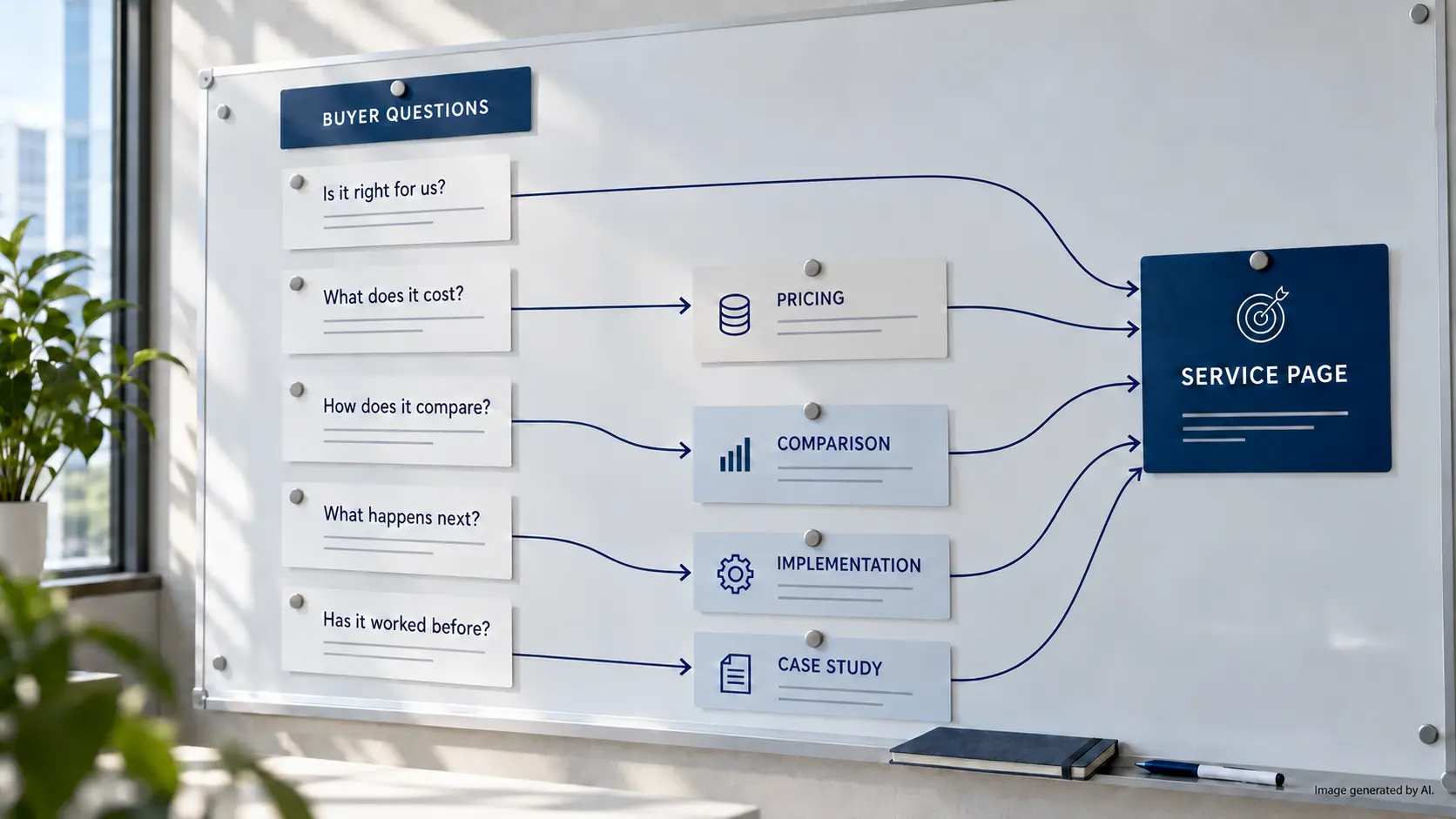 How to Map B2B Buyer Questions to Service Pages, Comparisons and Articles